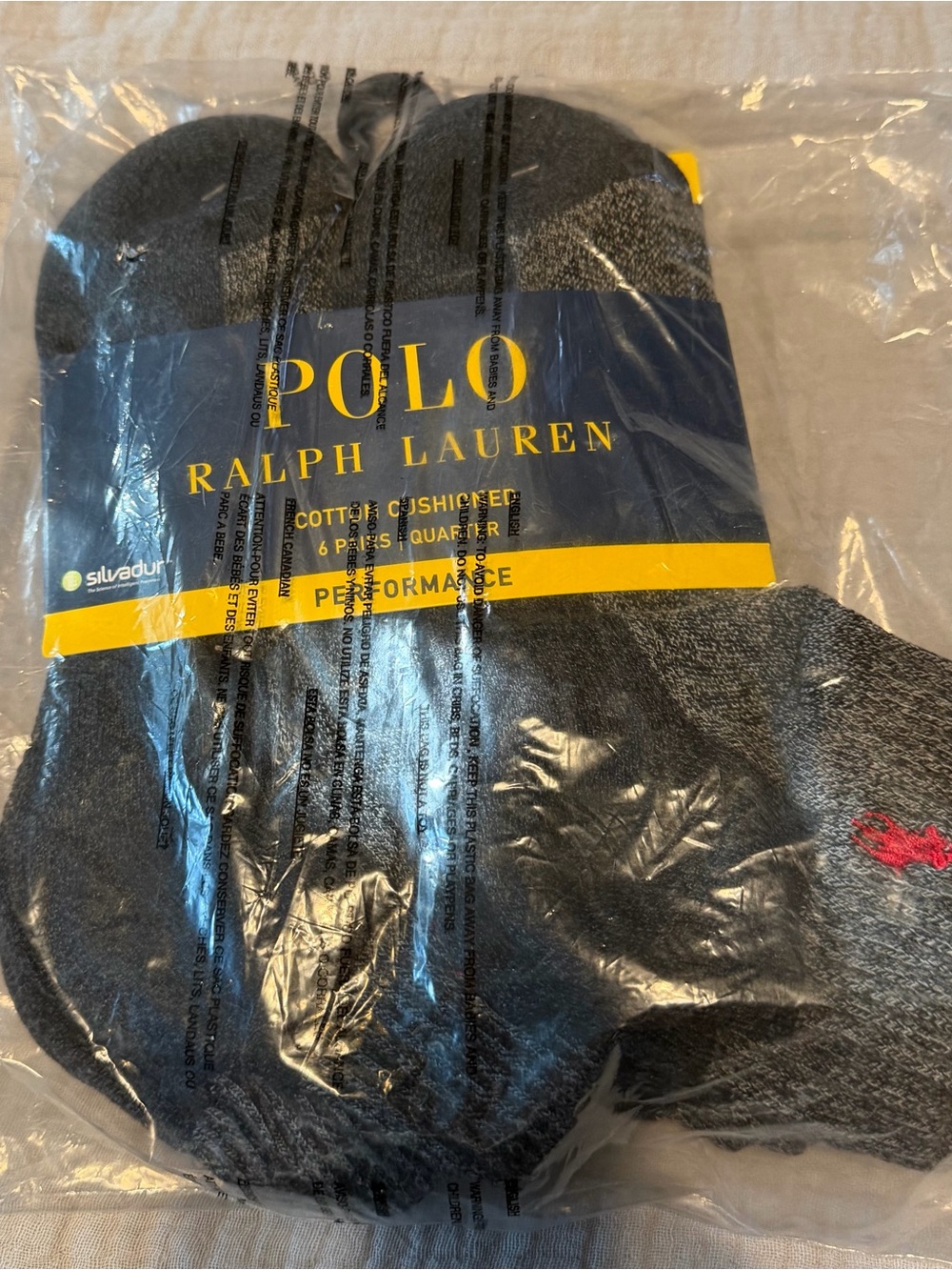 Polo by Ralph Lauren Men’s Gray Sock 6-Pack